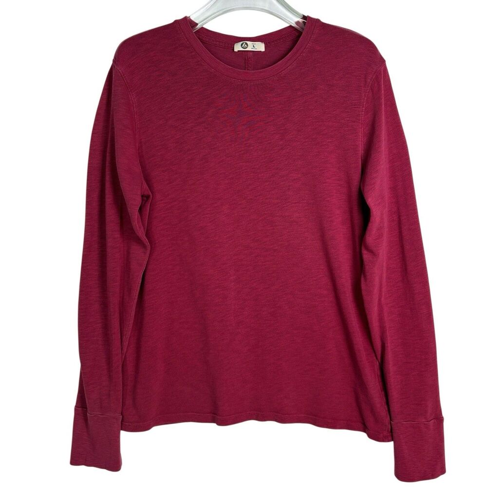 American Giant Women's Large Premium Slub Crew Tee Long Sleeve Supima Cotton